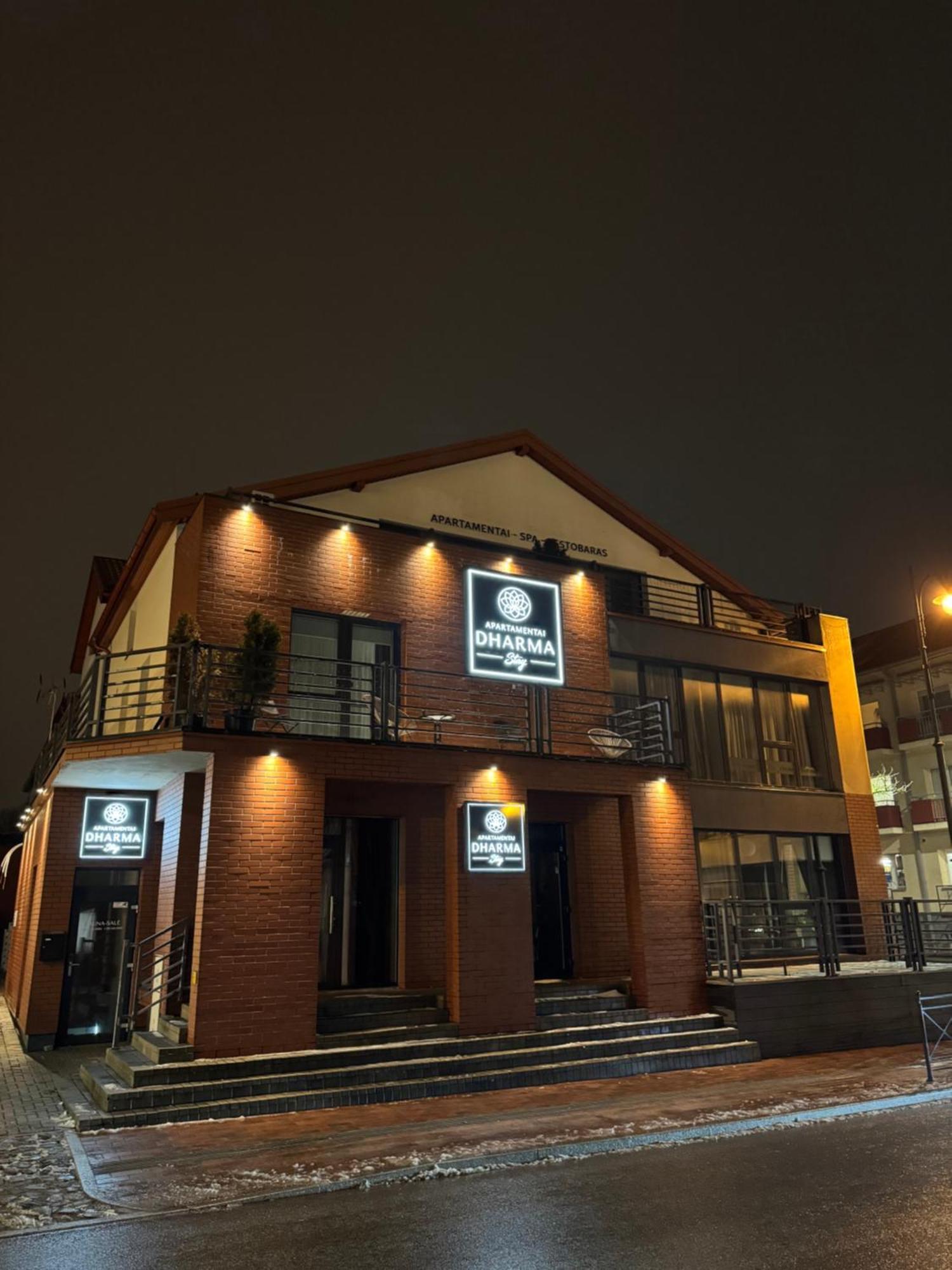Telšiai Dharma Stay Apartamentai Su Terasa Ir Vaizdu I Miesta מראה חיצוני תמונה